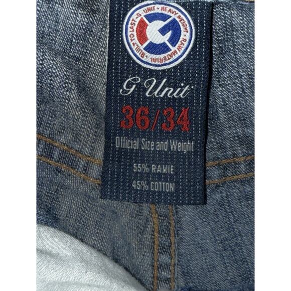 G Unit Denim jeans Mens 36x34 Blue‎ Casual Baggy Y2K Skater Hip Hop - Picture 2 of 12